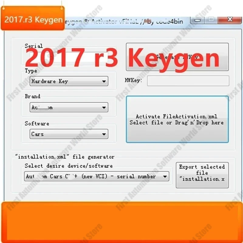 For delphis 2017 R3 with keygen send link diagnostic tool software For cars trucks obd scanner 2017r3 free shipping vd