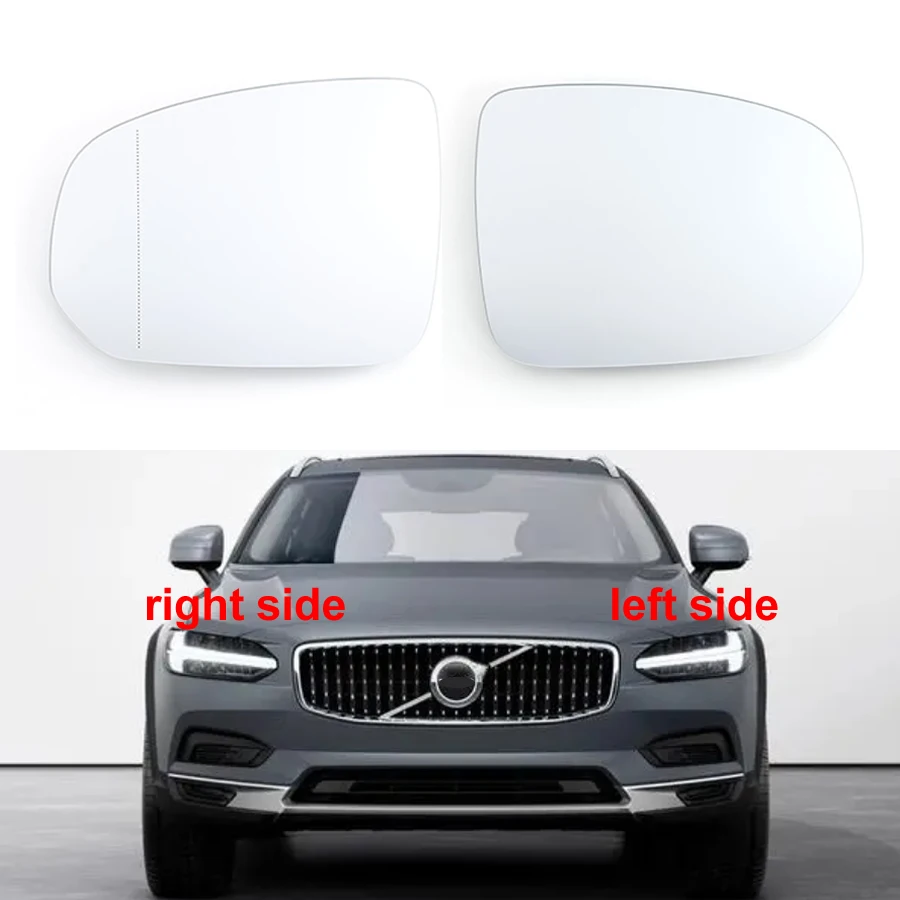 

For Volvo V90 2017 2018 2019 2020-2023 Car Outer Rearview Side Mirrors Lens Door Wing Rear View Mirror Glass with Heating