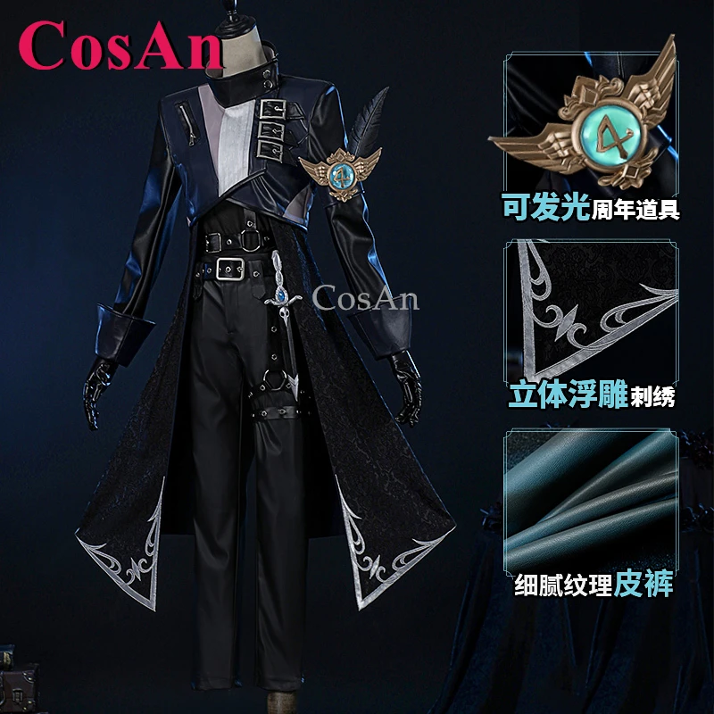 

CosAn Game Identity V Seer/Eli Clark Cosplay Costumes Dim Skin Fashion Uniforms Full Set Men Halloween Party Role Play Clothing