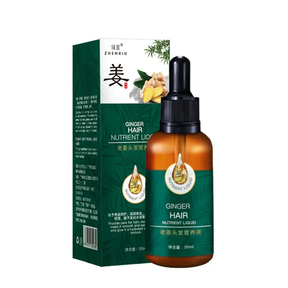 Silky Softening Nutritional Liquid Hair Oil Ginger Extract Anti Smooth Natural Nourishing essence itching Formula Mild Clea H4P5