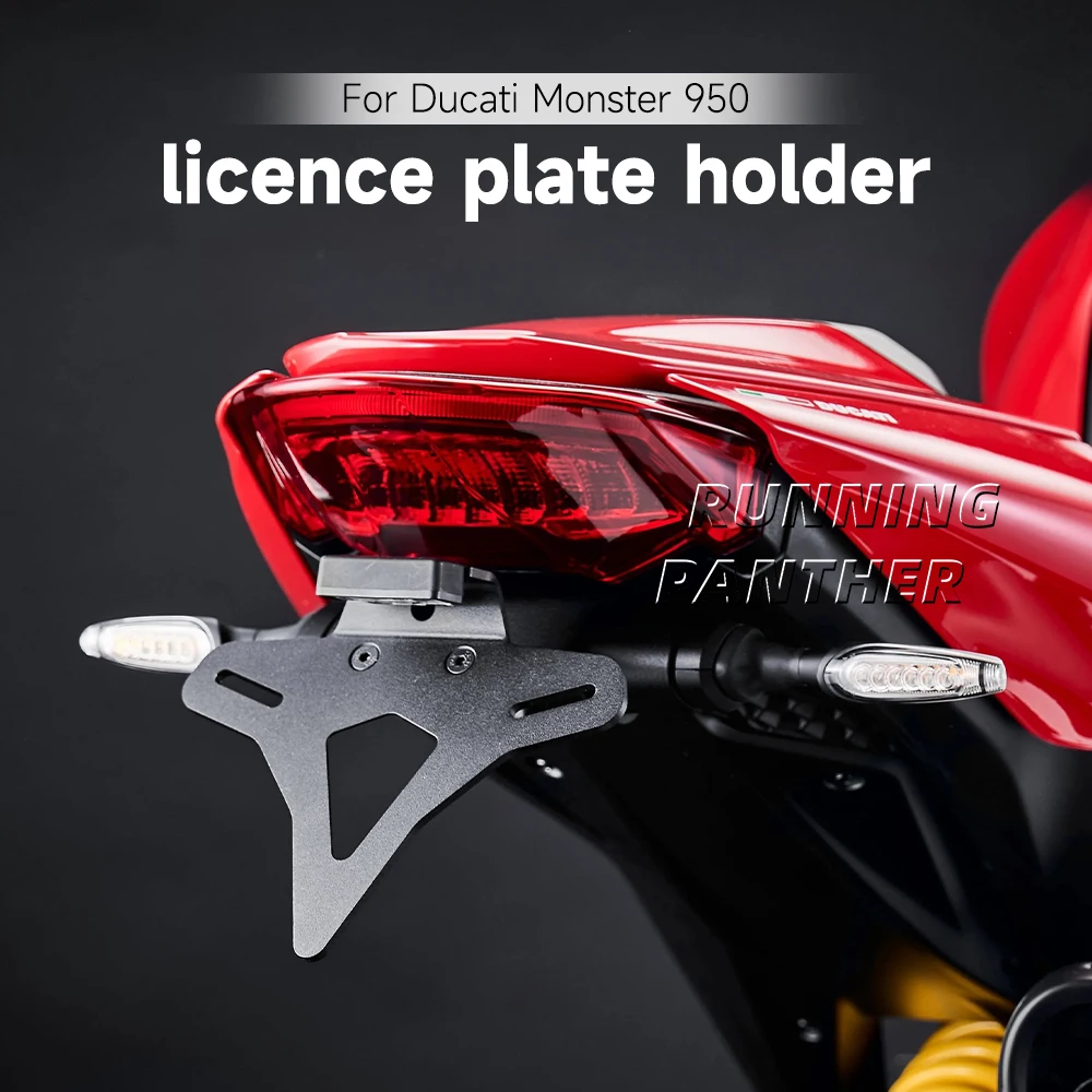 For Ducati Monster 950 Monster950 2021-up 2022 2023 Motorcycle Rear Short Tail Stock License Plate Holder Tailstock Bracket Kit