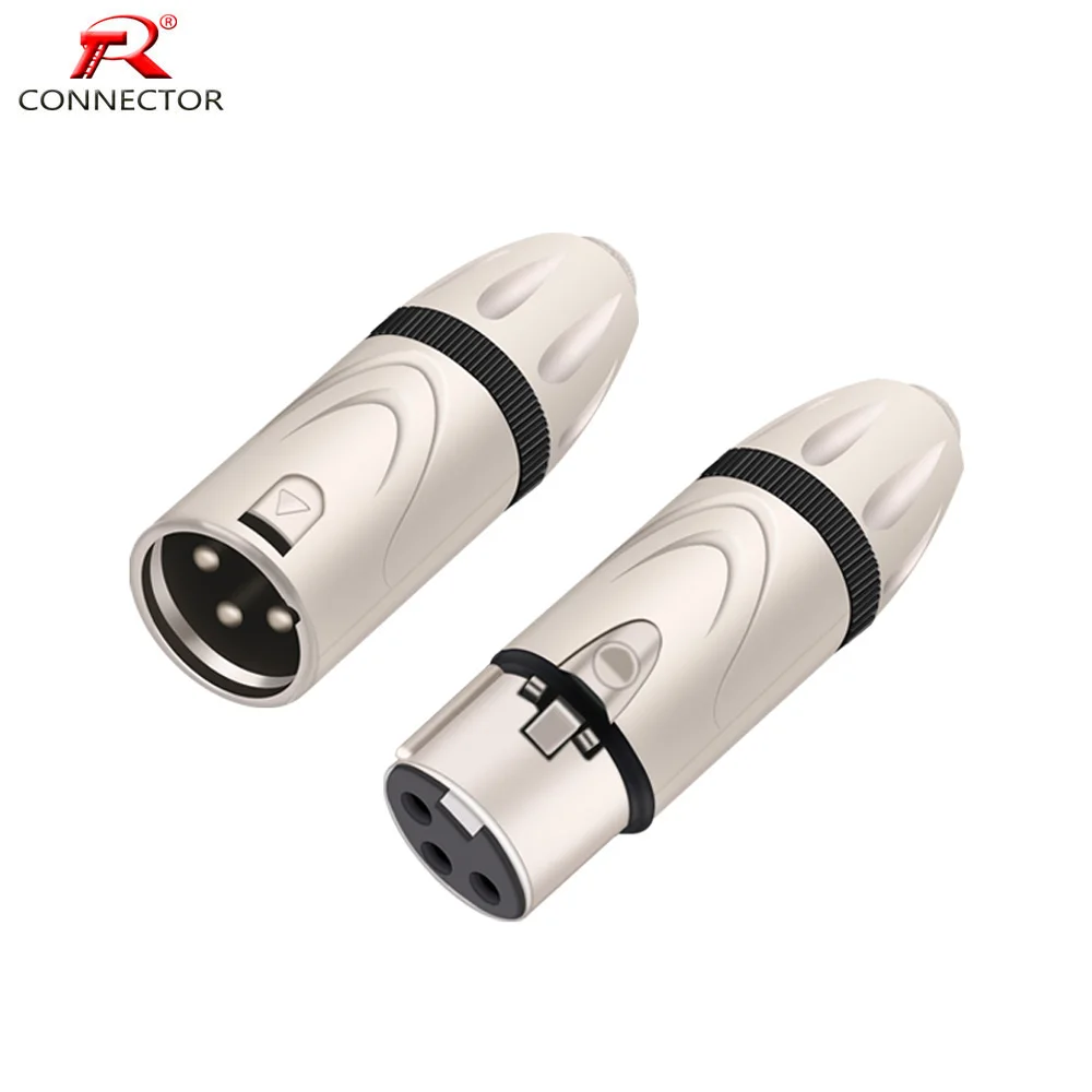 1pc 3.5mm to XLR Male, 3.5mm Stereo TRS Mini-Jack Female to 3Pins Female Microphone Mixer Adapter Audio Converter