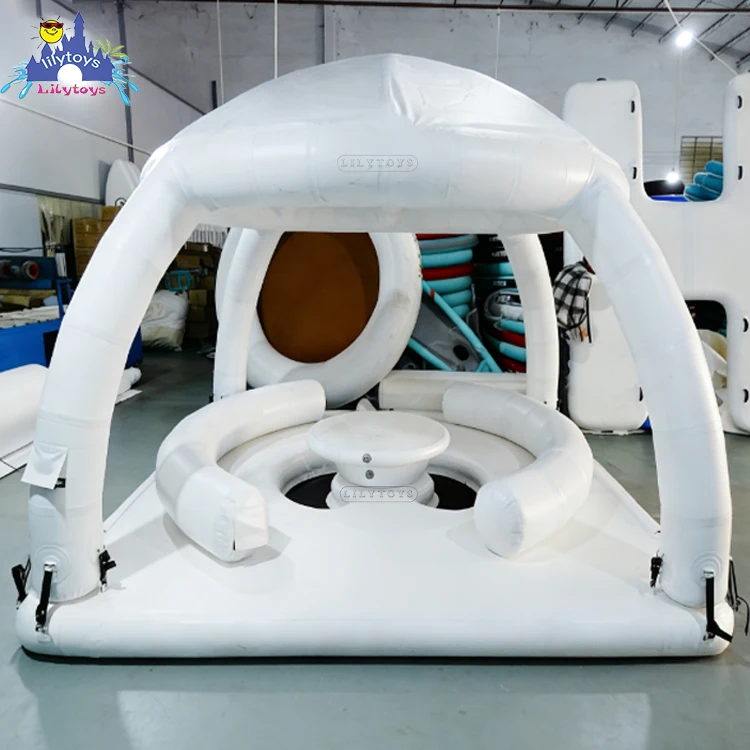 Drop Stich Inflatable Floating Dock Tent Inflatable Leisure Tent Sofa for Pool Party