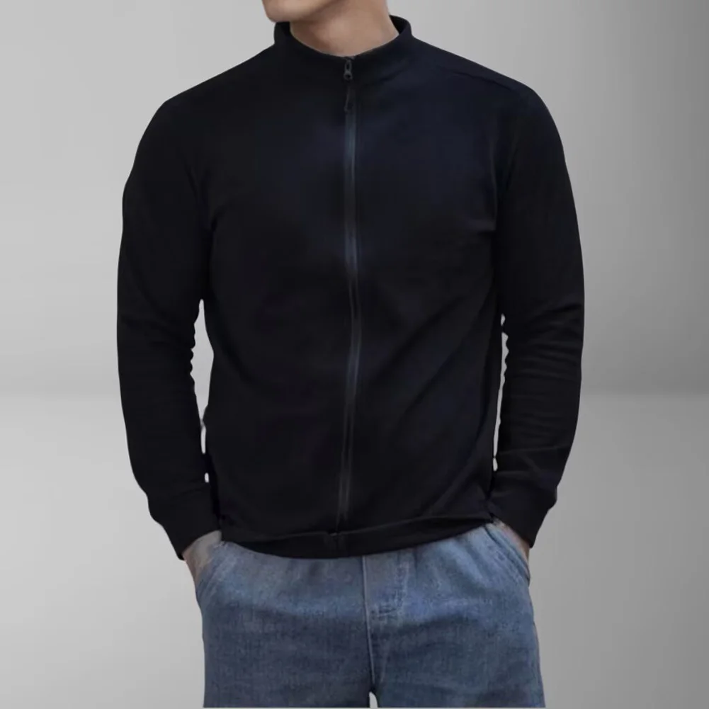 

Men Fitness Sportswear Training Long Sleeve Running Jackets Coat Zipper Cardigan