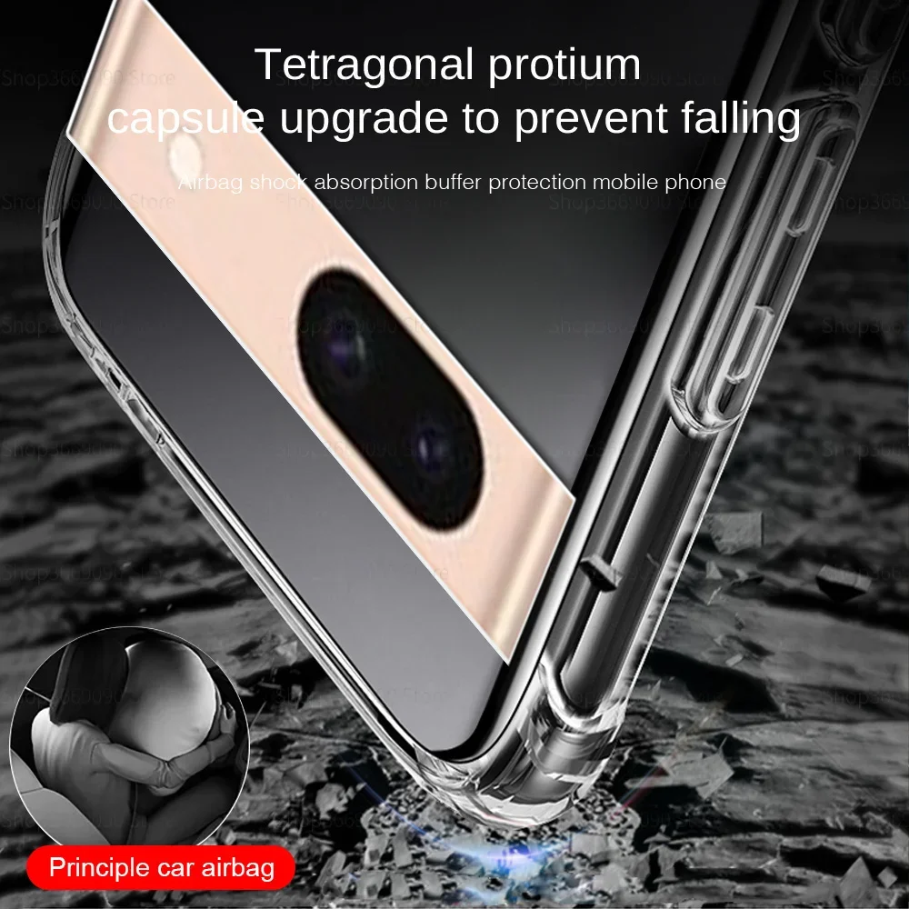 Capa de telefone clara com proteção de câmera para google pixel 8a, silicone tpu macio shockproof para pixel 8a 8 a a8 pixel8a, 6, 1 polegada