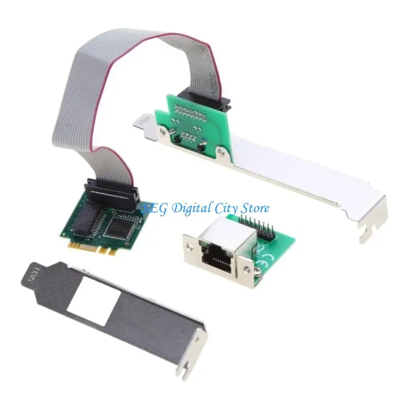 U75B Thẻ RJ45 một cổng PCIE M.2 A+E sang cổng đơn 1000M Card mạng 1000M