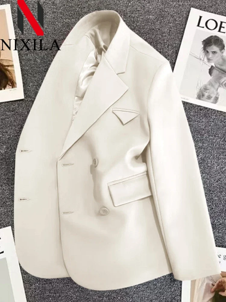 New Spring Autumn Blazer Woman 2024 Chic Elegant Woman Jacket Outerwears Blazers Office Lady Loose Coats Youthful Woman Clothes