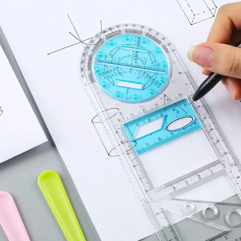 Modèle de dessin pour étudiants, règle géométrique, rapporteur, outil de mesure, fournitures scolaires et de bureau, conception artistique, fournitures d'architecture