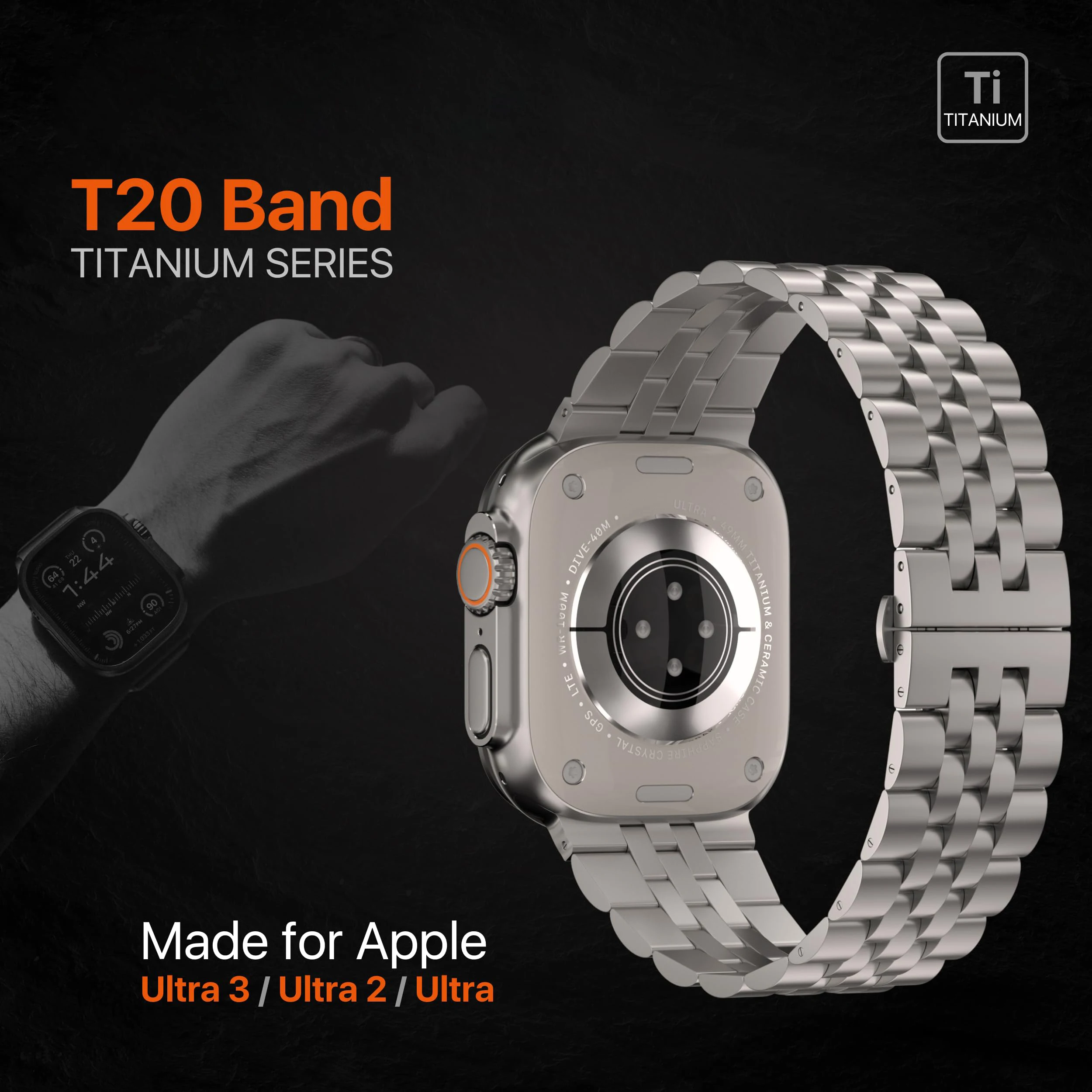 Luxury Titanium Strap for Appl - Luxury Watch Apple Bands review and price