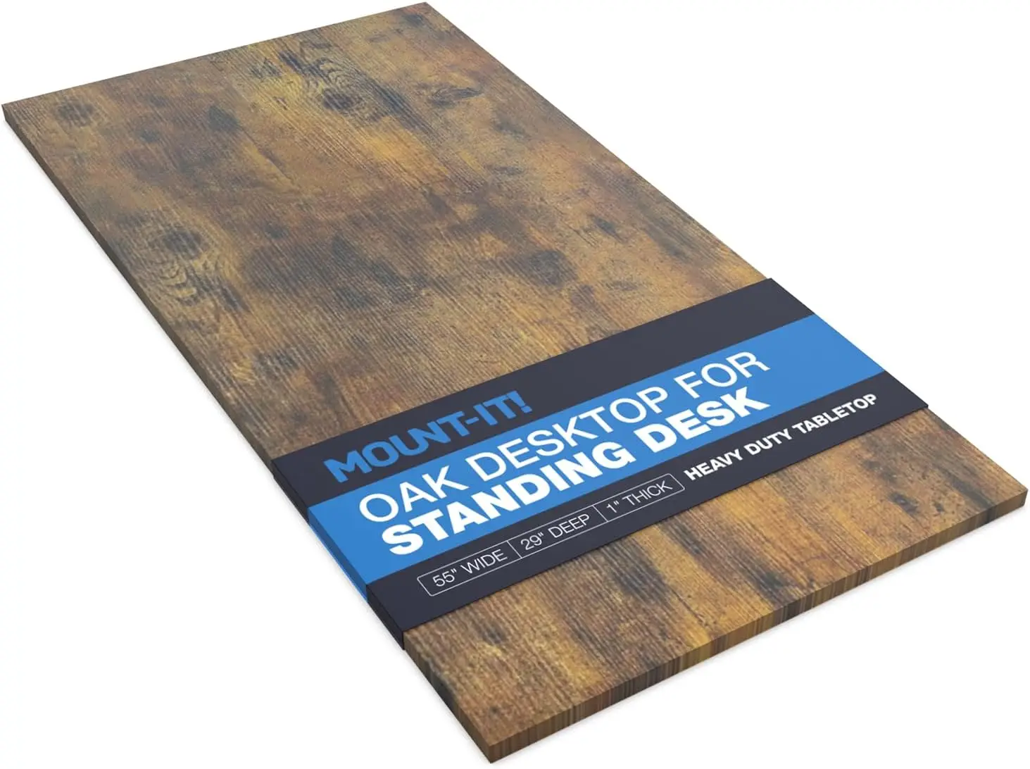 

Столешница 55 дюймов для стоячего стола, глубина 29 дюймов, сверхпрочная столешница из дубового дерева толщиной 1 дюйм, твердая цельная настольная поверхность для рекламы