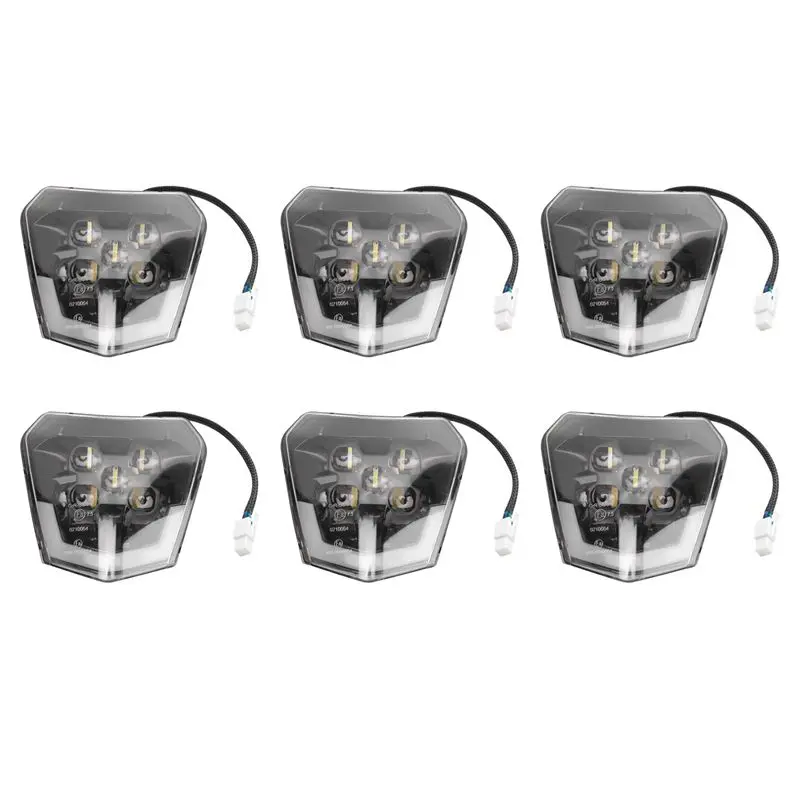 6X Dirt Bike LED Headlight For Enduro Motorcycle Pit Bike ATV TC FE TE EXC XCW SXF SX 125 250 300 350 450 500 530