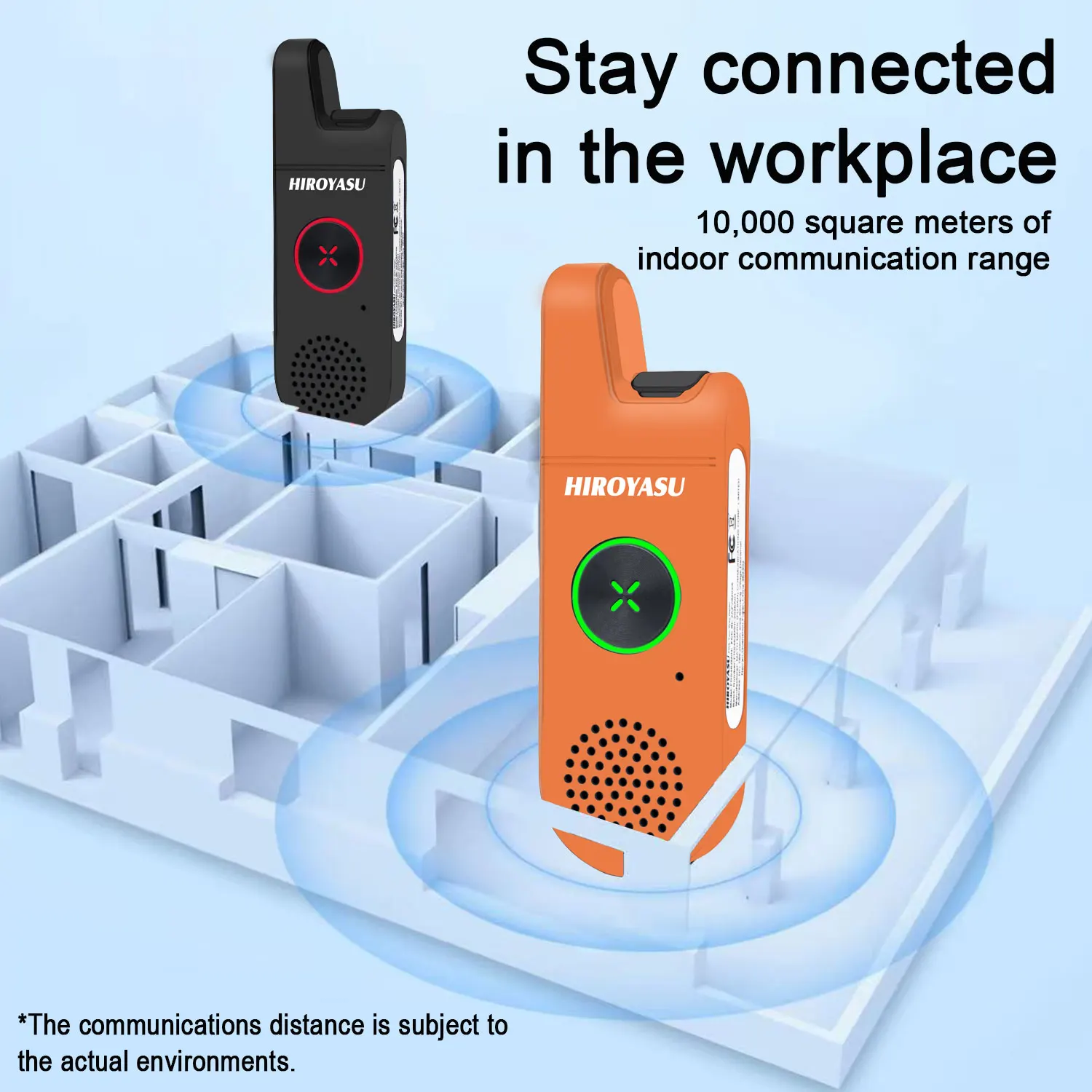 2PCS/Pack HIROYASU Walkie Talkie FRS462MINI FRS License Free Tiny Business Two-way Radio with Earpiece