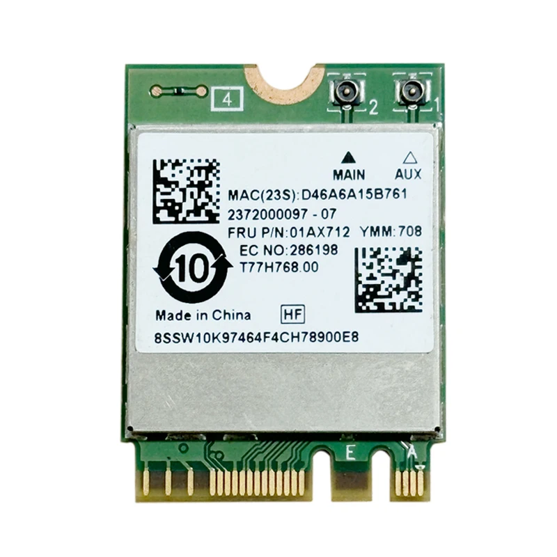 2026 Rtl8822be M2 Ngff Network Card 01ax712 Dual Band 2 4ghz 5ghz 802 11ac Bluetooth 4 1 Compatible Thinkpad P51s T470