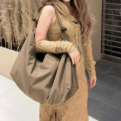 

Shoulder Bags for Women 2025 New Large Capacity Hand-held Canvas Underarm Tote Bag