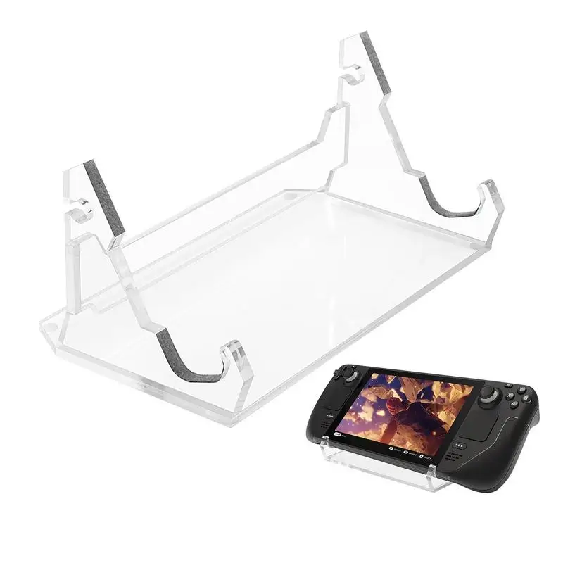 Universal Portable Desktop Stand Base Acrylic Organizer For Steam Deck Game Console Holder Cell Phone Support Bracket Accessory