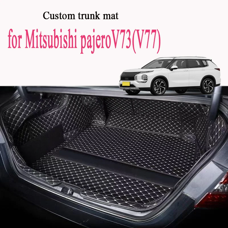 High Side Custom Car trunk mat for Mitsubishi pajeroV73(V77) 2008-2011 cargo liner carpet interior accessories cover
