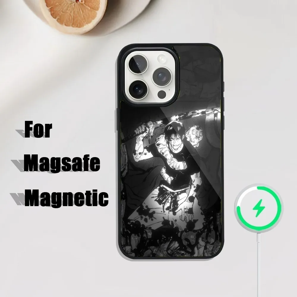 Toji Fushiguro J-Jujutsu K-Kaisen Phone Case For iPhone 16,15,14,13,12,11,Plus,Pro,Max Mini Magsafe Magnetic Wireless Charging