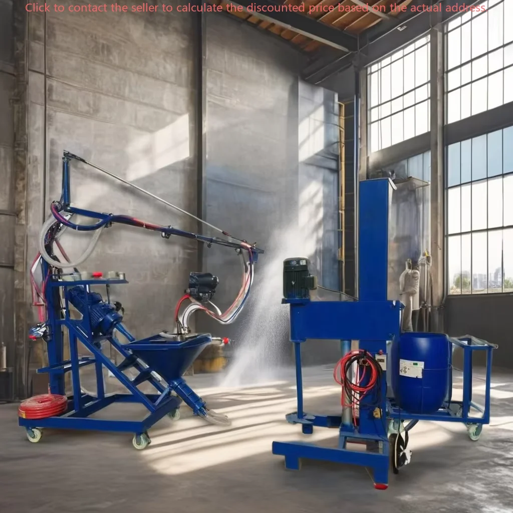 

New 220V Spray Machine 100L Hopper Capacity Mortar And Fiberglass Spray With Motor As Core Component