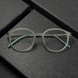 Wind Red Plastic Steel TR90 Glasses Frame Man 2024 New Retro Vintage Prescription Round Eyeglasses Myopia Optical Eyewear Z417