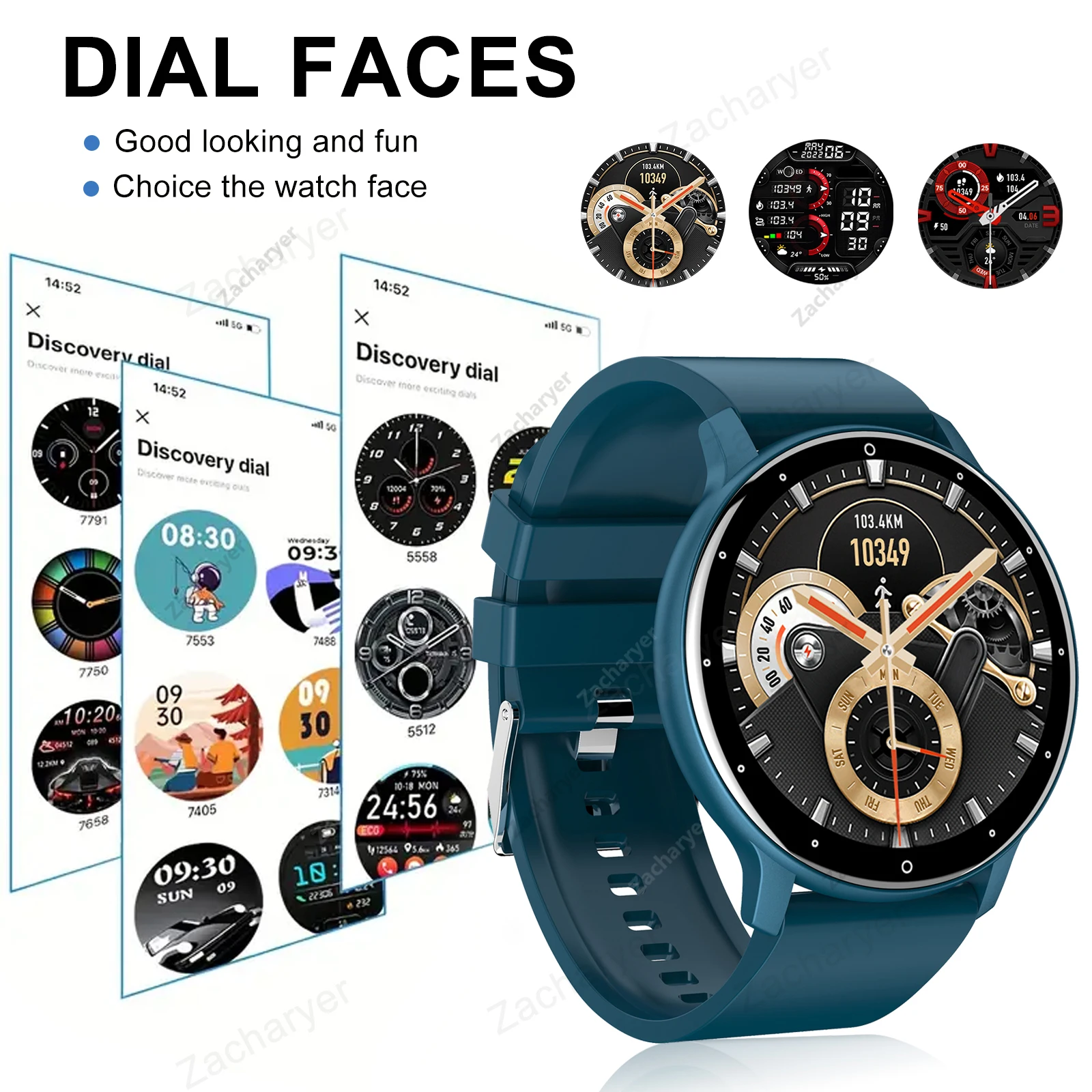 HOT New full touch screen smart watch, multifunctional smart sports watch, can answer and make calls, and has message reminders