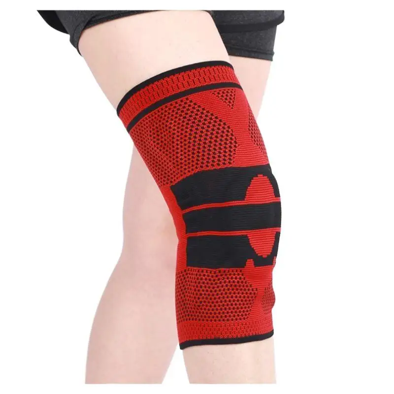 Silicone Padded Knee Pads Supports Brace Basketball Fitness Meniscus Patella Protection Kneepads Sports Safety Knee Sleeves