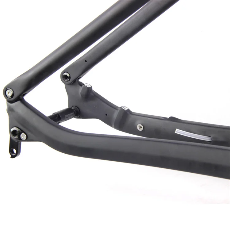 5 Plus Full Suspension E-Bike Frame, carbon fiber material, mid motor compatible, bicycle parts tire accessories, sturdy electri - view 3