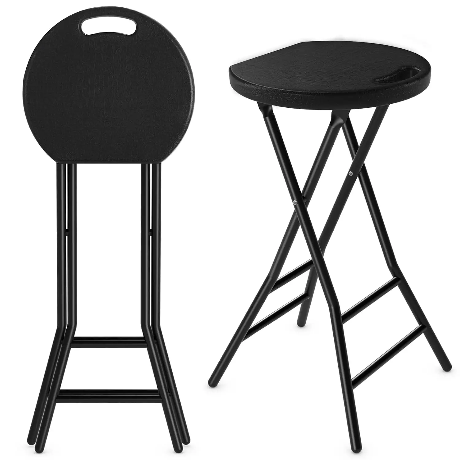 

Складной табурет, 2 шт., 60 см высотой, складной барный стул с ручкой, металлический и пластиковый складной табурет для взрослых, на заказ