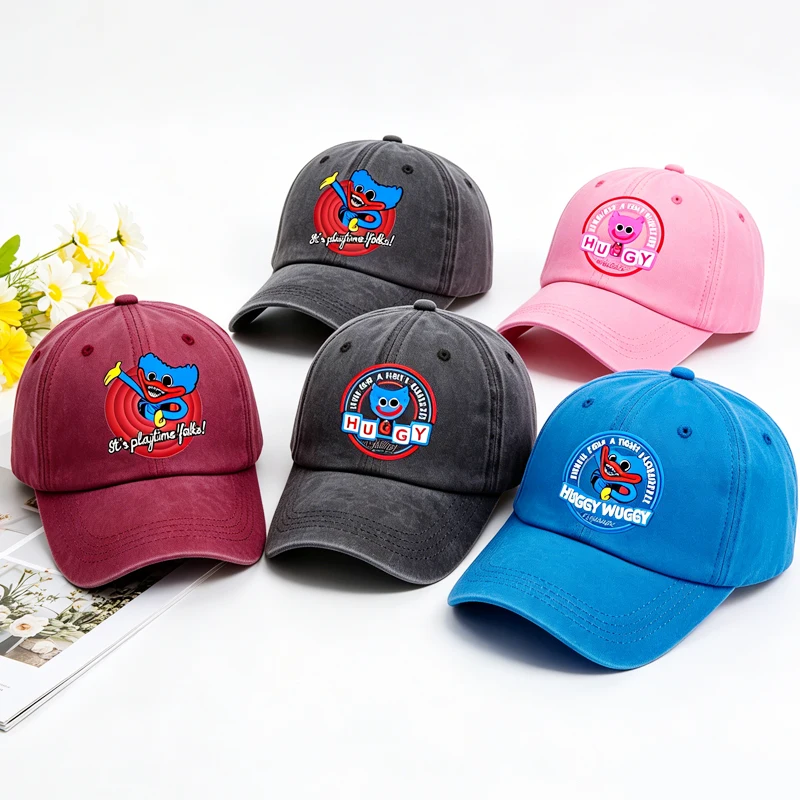 

Game Poppy Playtime Baseball Cap Huggy Wuggy Men Women Hip Hop Peaked Hat Summer Vintage Washed Tennis Caps Sun Protection Hat