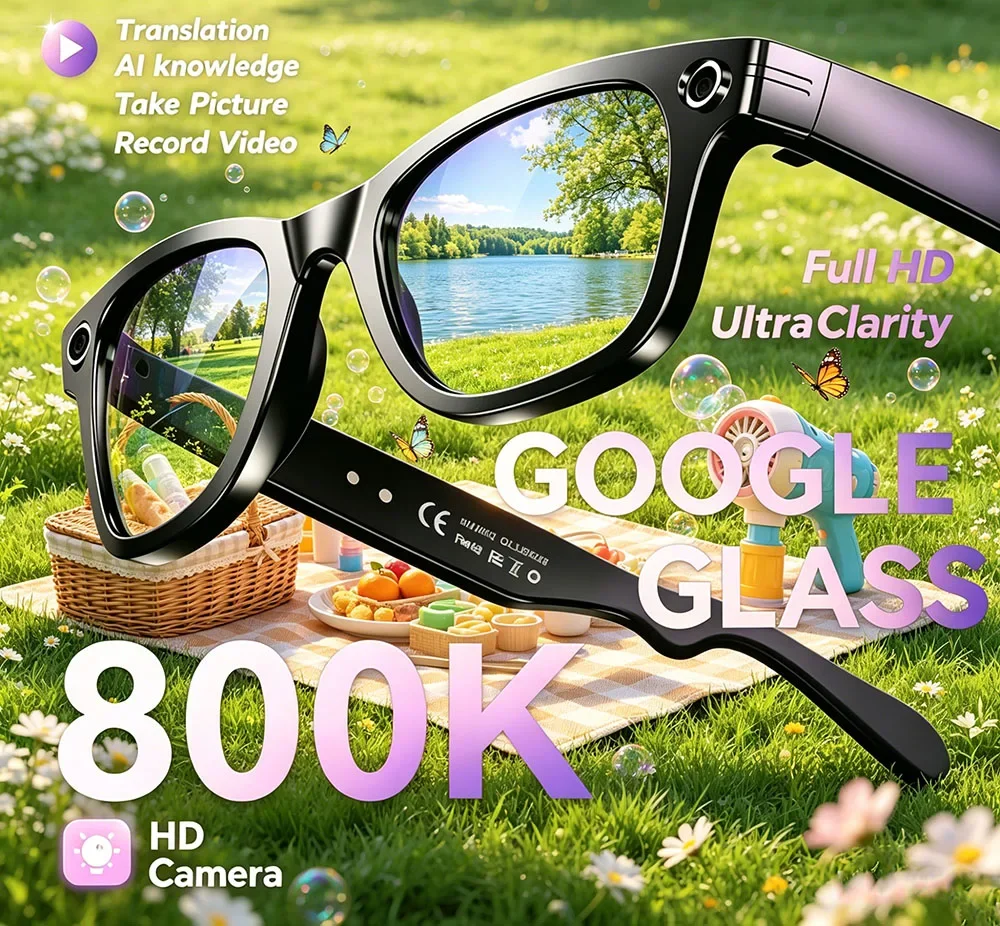 

Pro-Grade Color Changing Smart Sunglasses Men 800W Camera AI Smart Glasses Smart Translation Video Recording AI Glasses