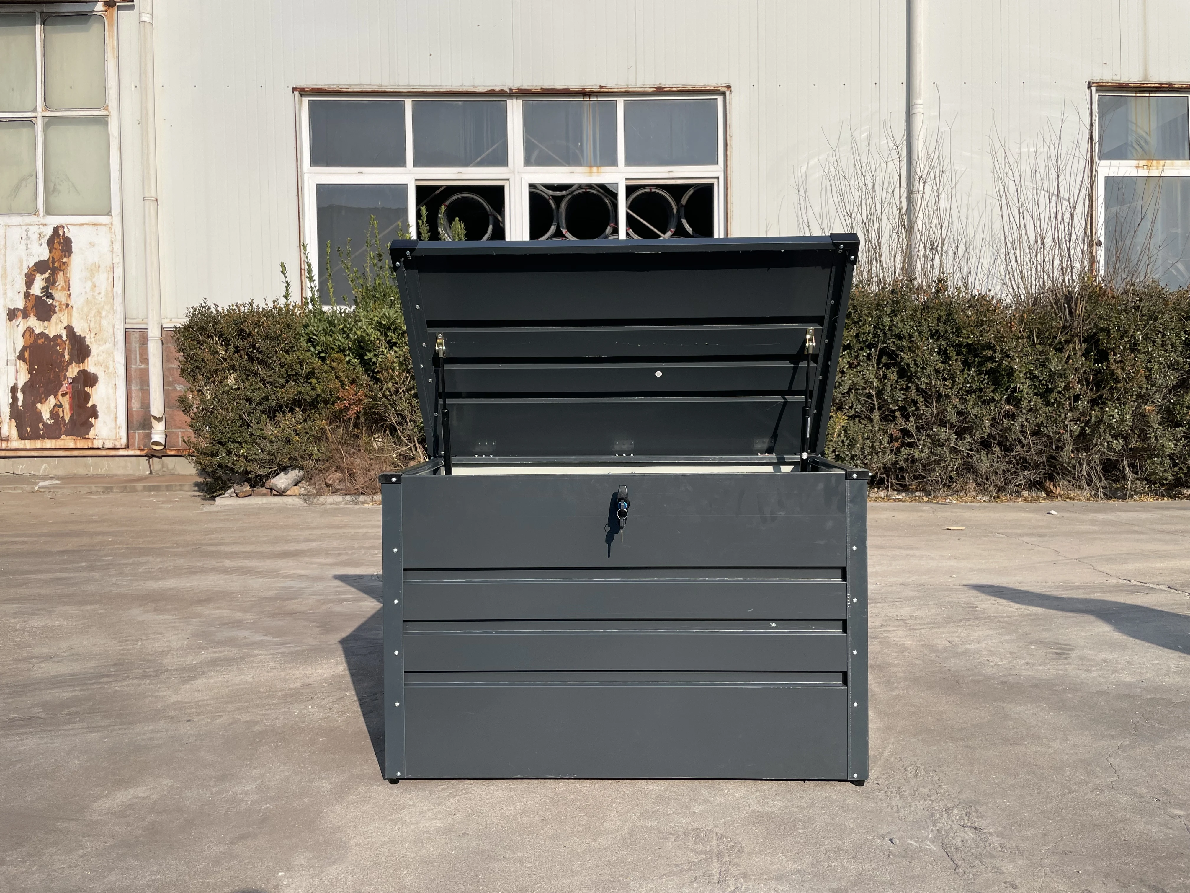 100 Gallon Metal Deck Box Waterproof Outside Steel Storage Lockable Cabinet  120 Gallon Indoor Storage Bin Container for Patio view 5