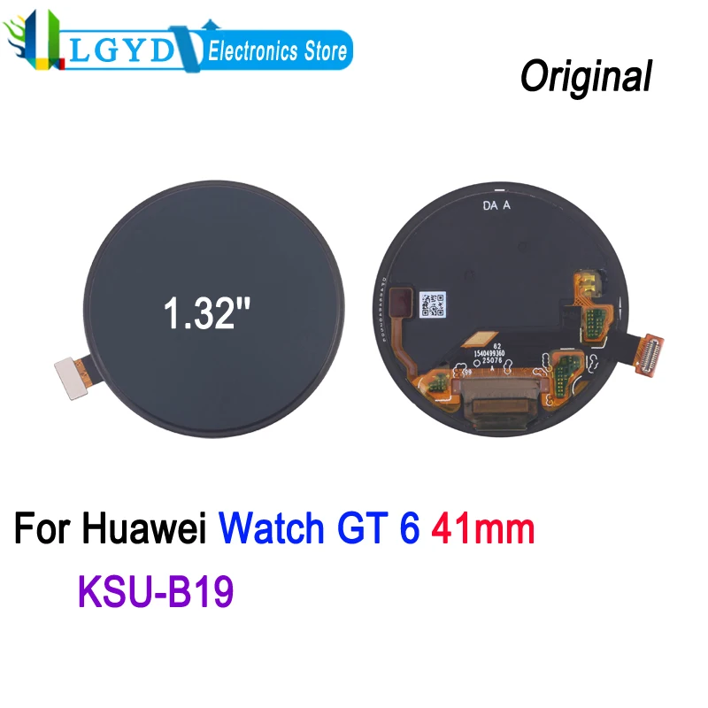 Tela lcd amoled original para Huawei Watch GT 6 41mm, KSU-B19 relógio display touch screen reparação peça de reposição