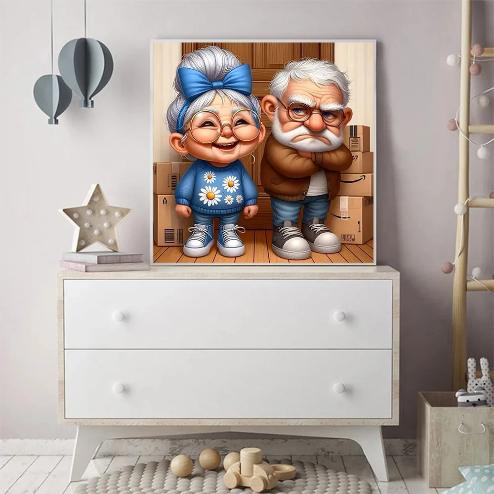 Evershine صور بالأرقام رجل يبلغ من العمر النساء المسنين الوافدين الجدد زوجين صورة اللوحة بواسطة أرقام الكرتون لا الإطار جدار الفن #3