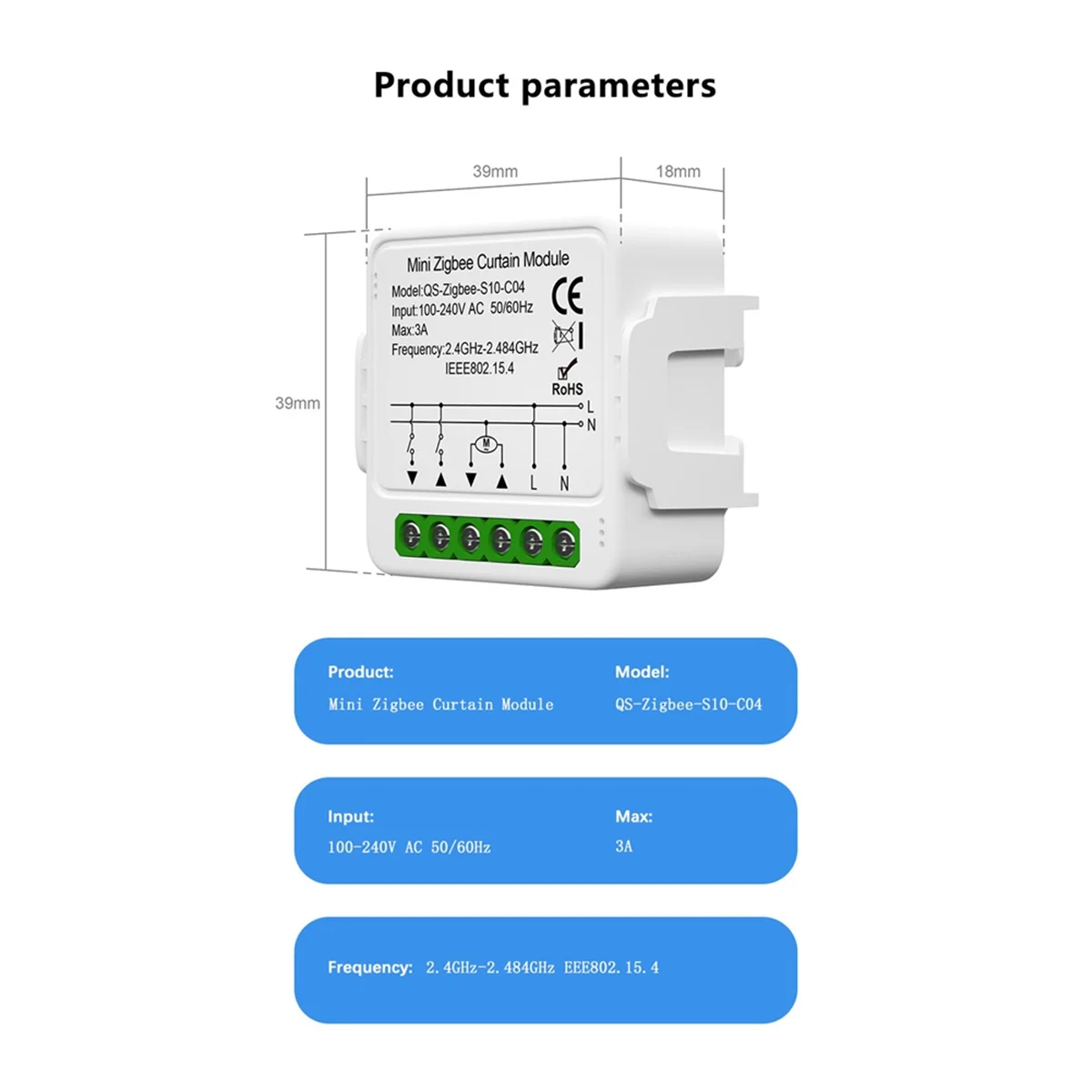 ONCE Tuya WiFi Curtain Module Smart Mini Curtain Switch Module Smart Home Support Voice Control