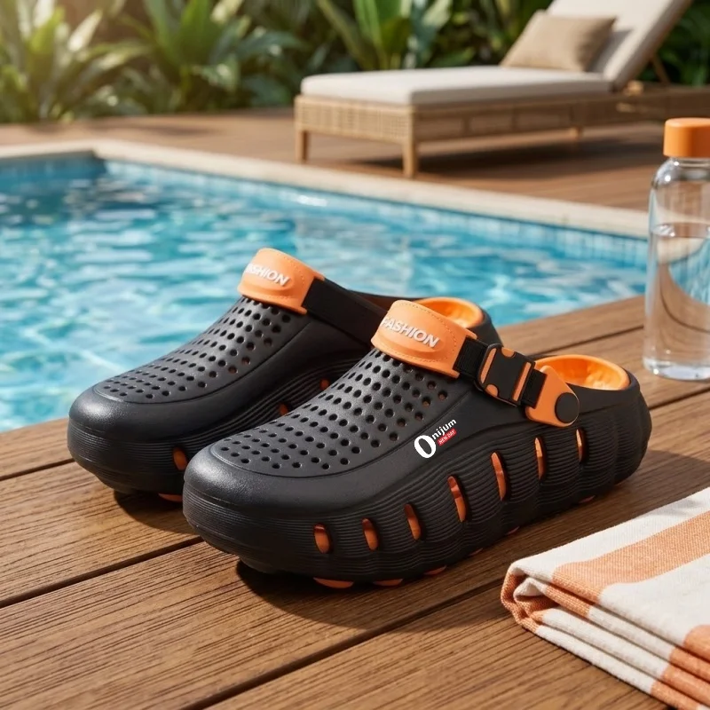 Fashion Unisex Water Sandals Spring Summer Adjustable Strap Chunky Sole Easy Wear Daily Commute Clogs