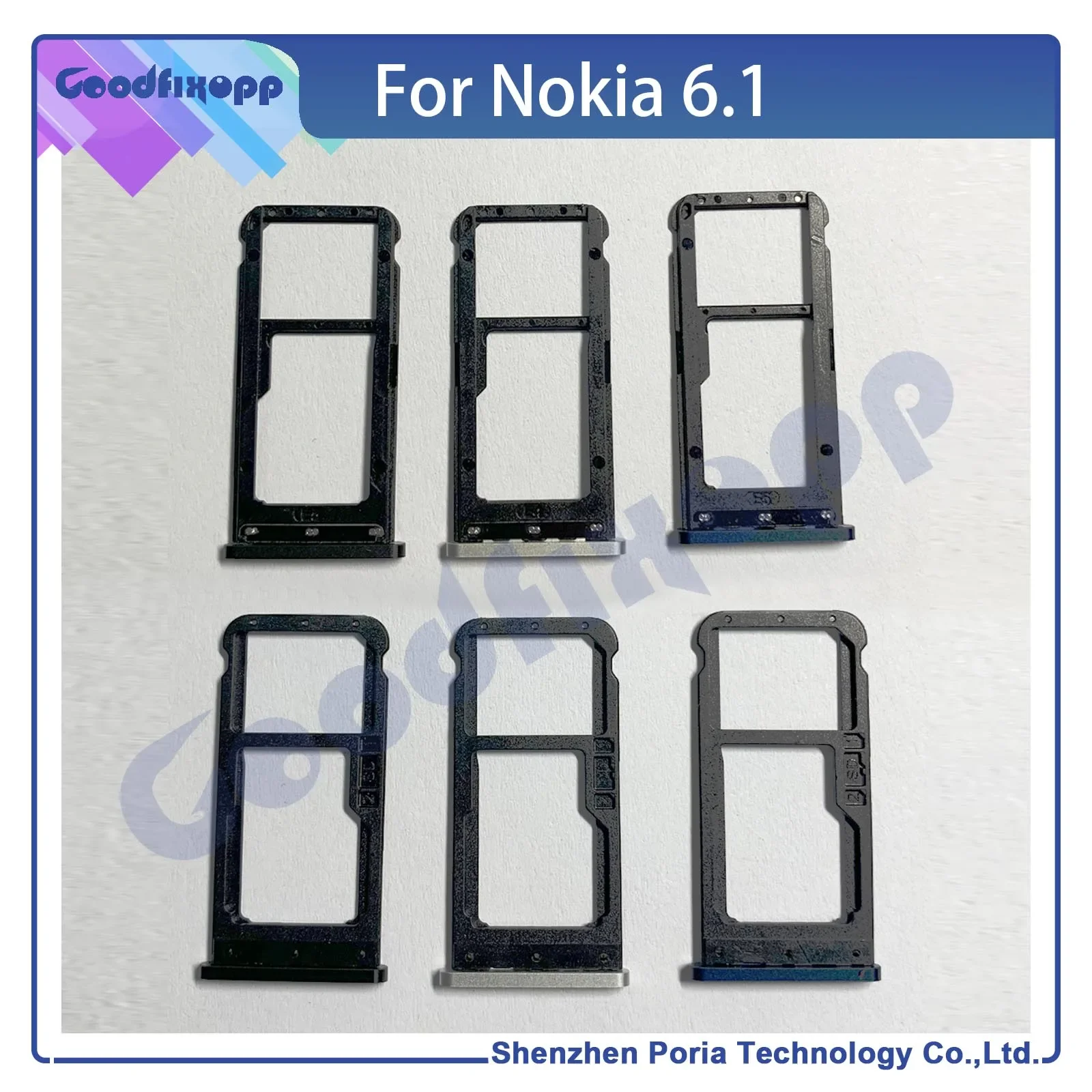 For Nokia 6.1 SIM Card And Adaptors Take The Chip Tray Support Cassette-Replacing Housing Repair Parts SD Card Slot