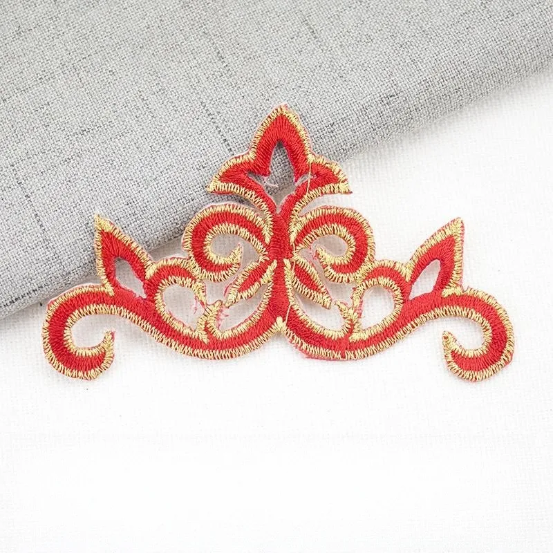 10pieces Embroidered fabric stickers for stage clothing accessories, ancient costumes, opera, ethnic embroidery stickers