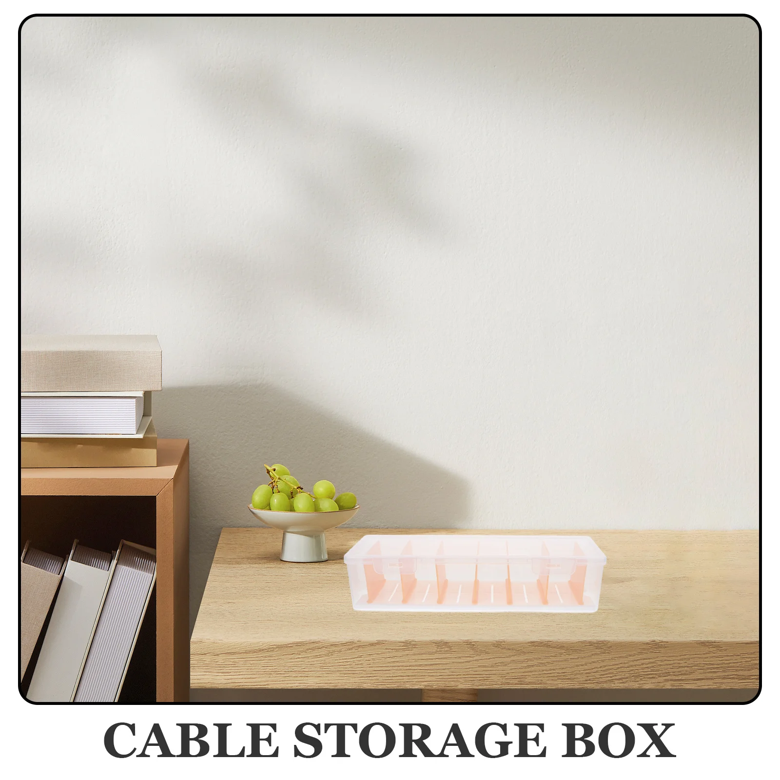 

Large Data Cable Storage Organizer Card Transparent Charging Organiser