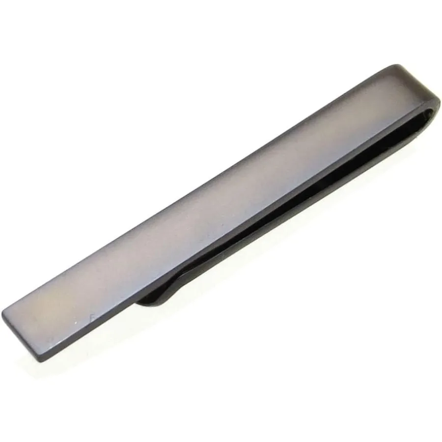 Mens Skinny Tie Clip Bar Metallic Finish Firm Hold Sleek Design and Perfect For Slim Ties in Formal Wear Business Meetings and