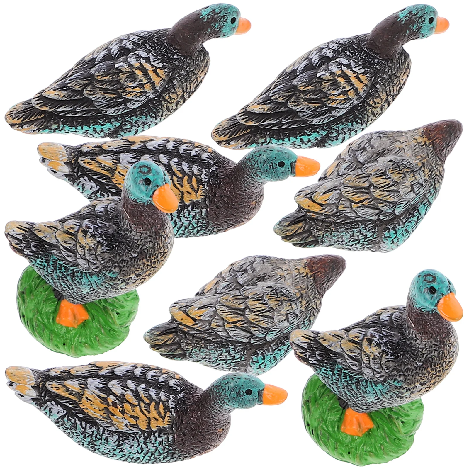 8 Pcs Micro Landscape Mandarin Duck Wedding Decor Ducks Artware Tea Table Model Resin Adornment Gifts