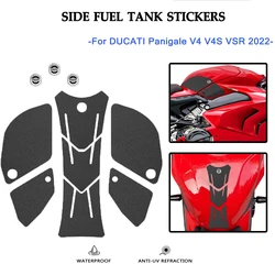 Motorcycle Fuel Tank Pad Stickers Gas Side Tankpad Decals Non-slip Protection For Ducati Panigale V4R V4S V4 R S 2022 2023 2024