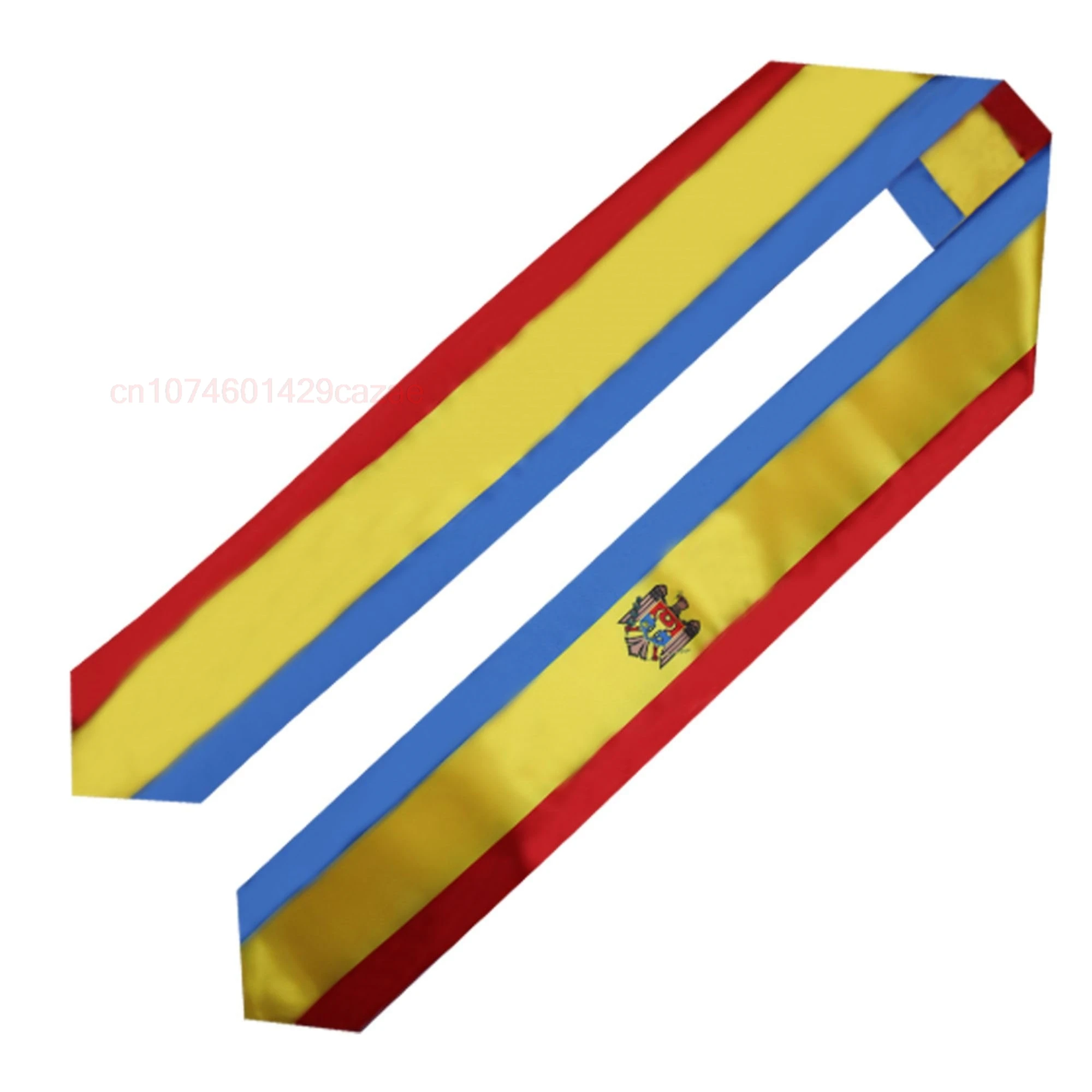 Moldova Flagge 180*15cm Abschluss Schärpe gestohlen Schal doppelseitig für das Studium an Bord der internat ionalen Klasse von 2024