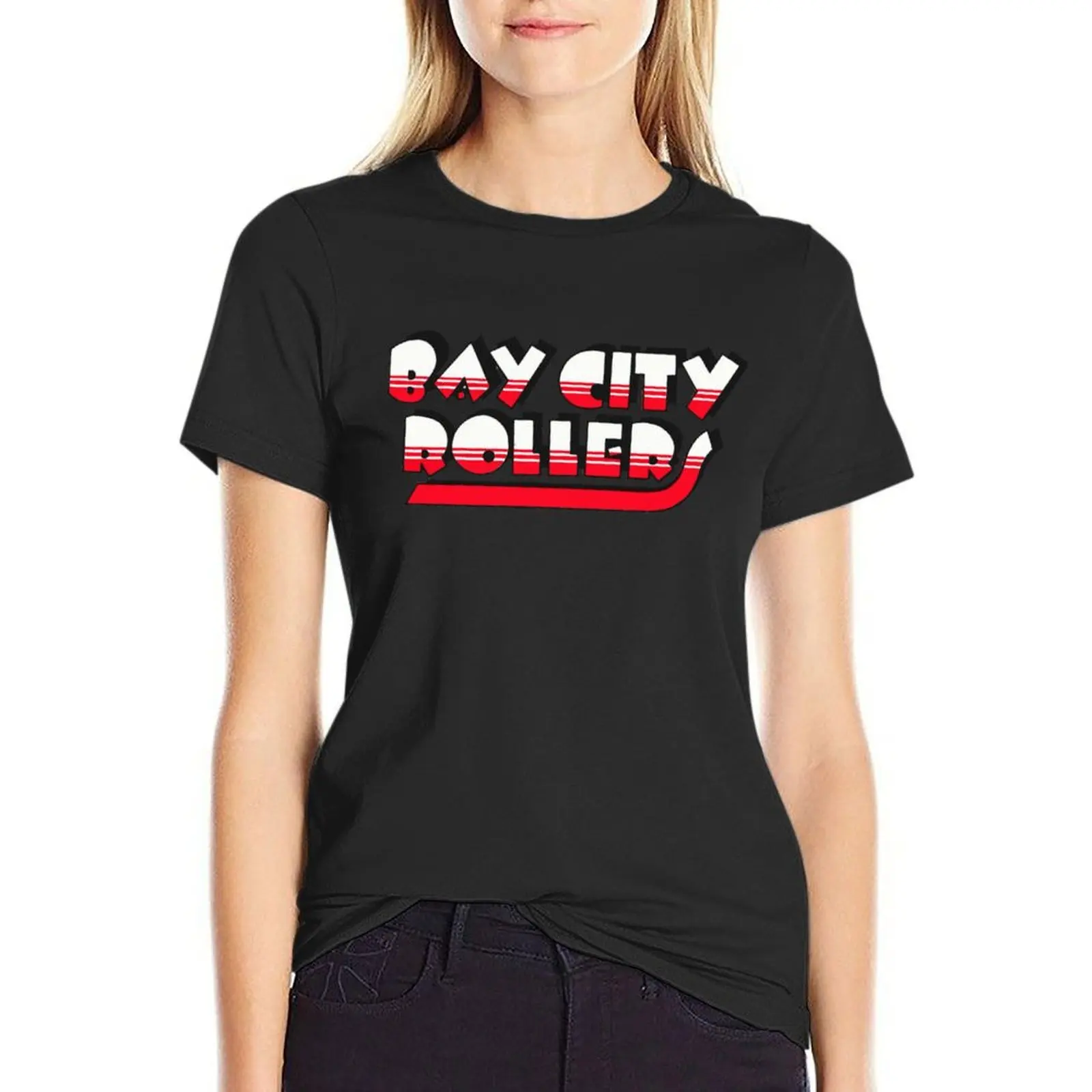 Bay City Rollers T-Shirt summer tops kawaii clothes plus size tops workout shirts for Women loose fit