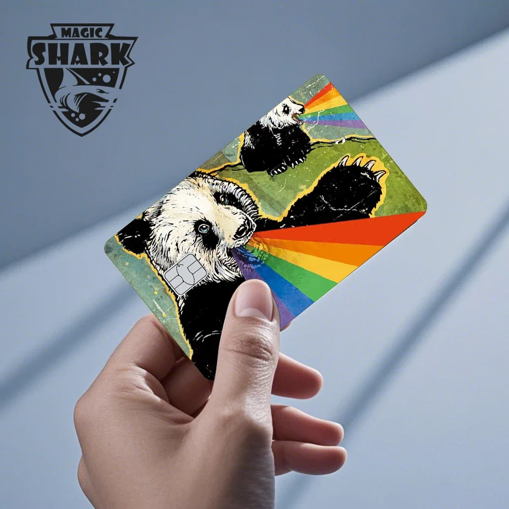 Lustiger Jenus Panda Army Skull Hübsche Frauen-Aufkleber aus mattem PVC, wasserfest, für Debit-Kreditkarte – Detail 15