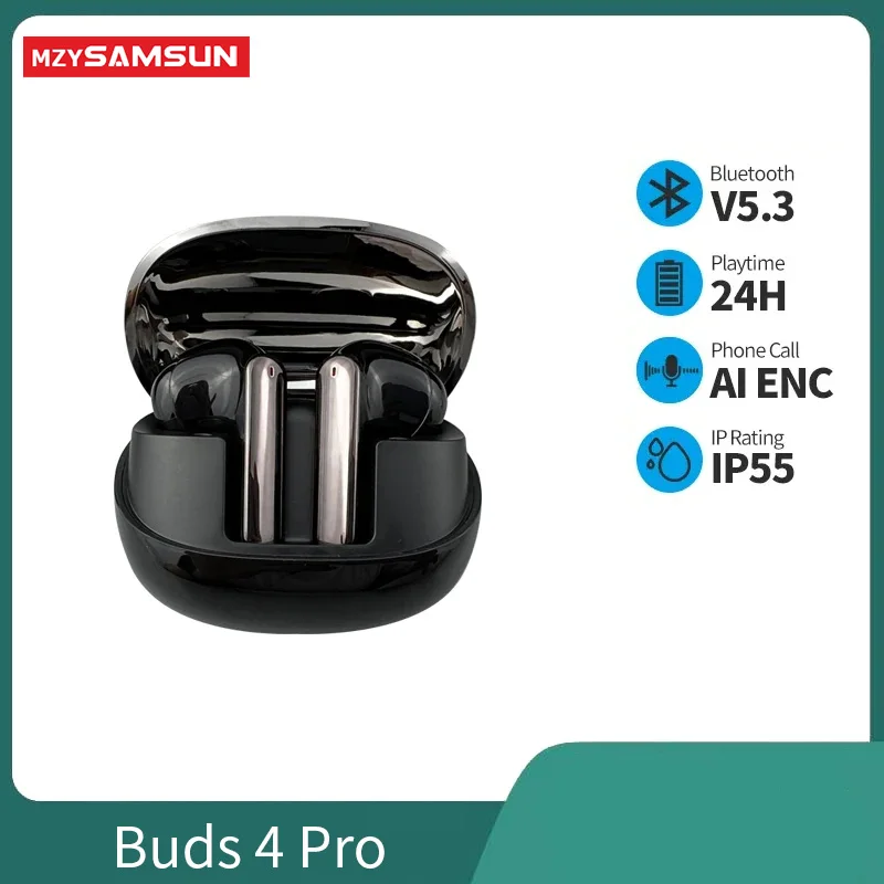 Original Buds 4 Pro TWS auriculares deportivos Bluetooth 5,3 auriculares HiFi sonido inalámbrico auriculares Control táctil Headest impermeable