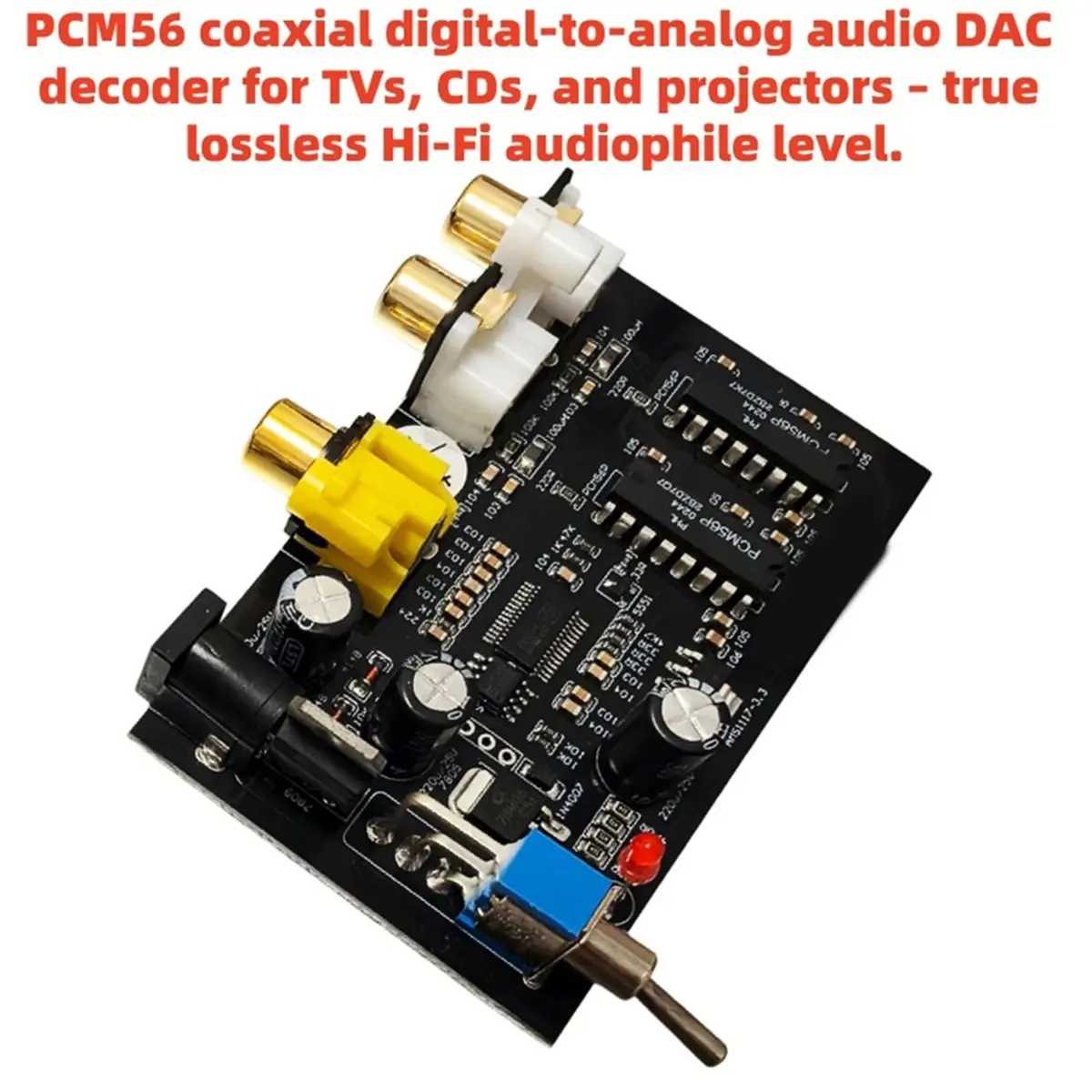 Y1551A*☀▃NEW PCM56 X2 Classic HIFI Decoder Board Coaxial Input for Output 16BIT 48K More Than TDA1541