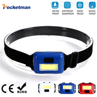 Ultra Bright COB LED Headlamp Mini 3 Lighting Modes Headlight Waterproof Head Lamp Portable Head Flashlight Head Front Light
