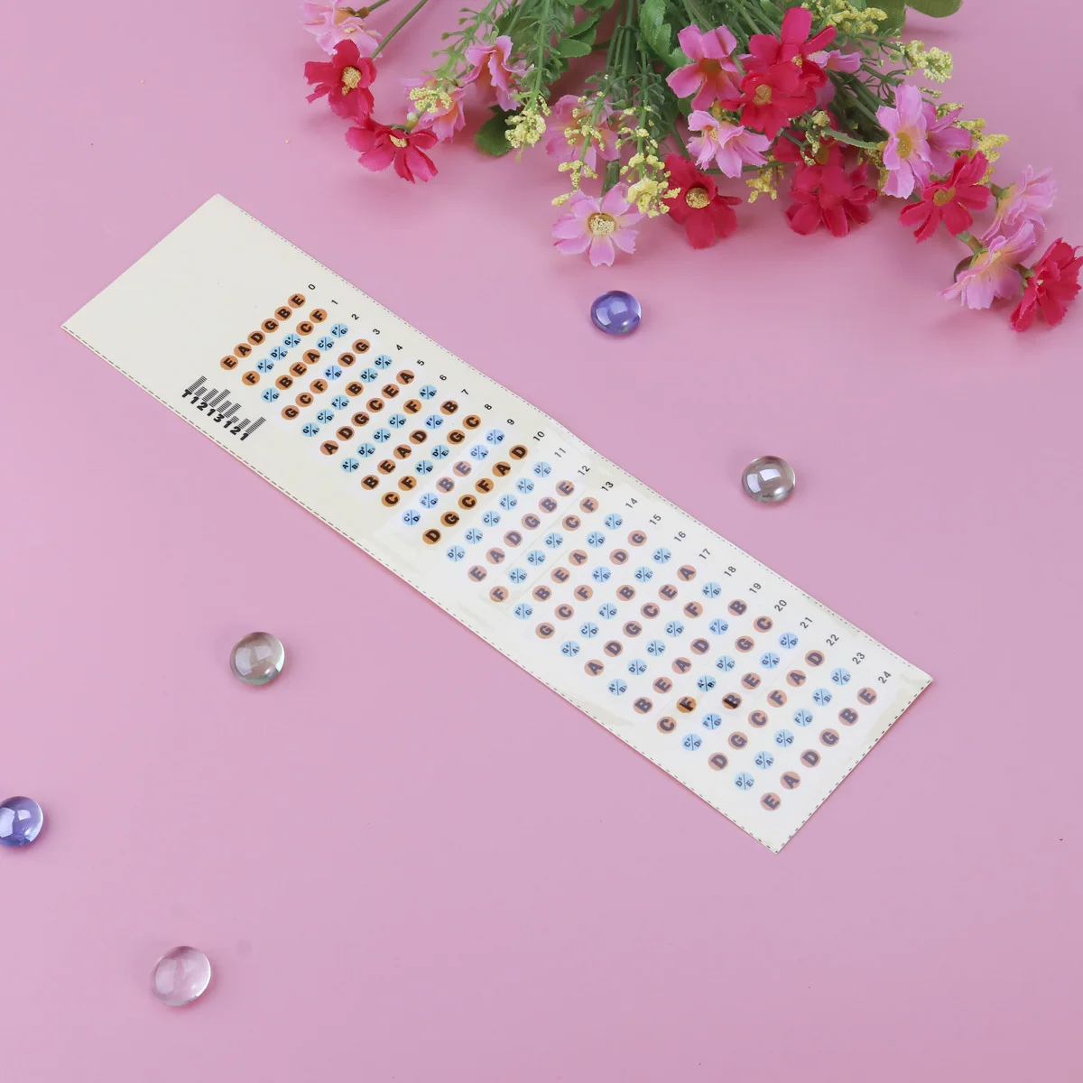 

Guitar Scale Sticker High Durability Clear Print Easy Install Remove No Residue Perfect for Electric Folk Guitar Learning