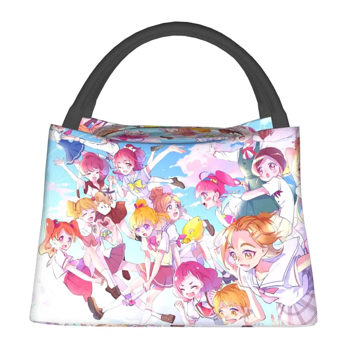 Smile Precure Lunch Bags Insulated Bento Box Portable Lunch Tote Picnic Bags Cooler Thermal Bag for Woman Kids Office