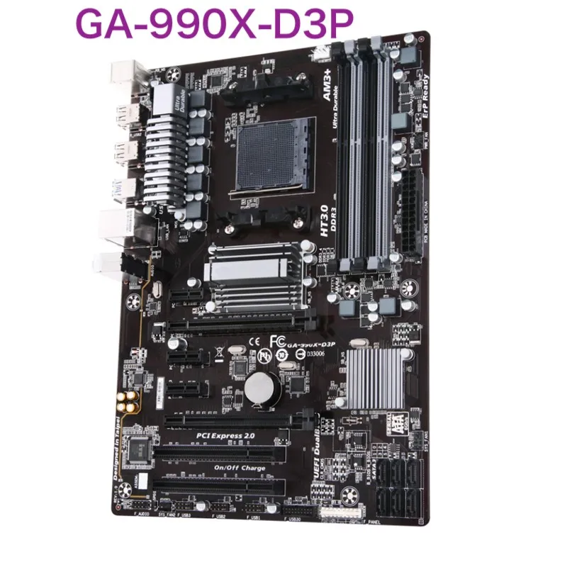 Untuk Motherboard GA-990X-D3P Gigabit 32GB soket AM3 + DDR3 ATX Mainboard 100% telah diuji OK gratis pengiriman