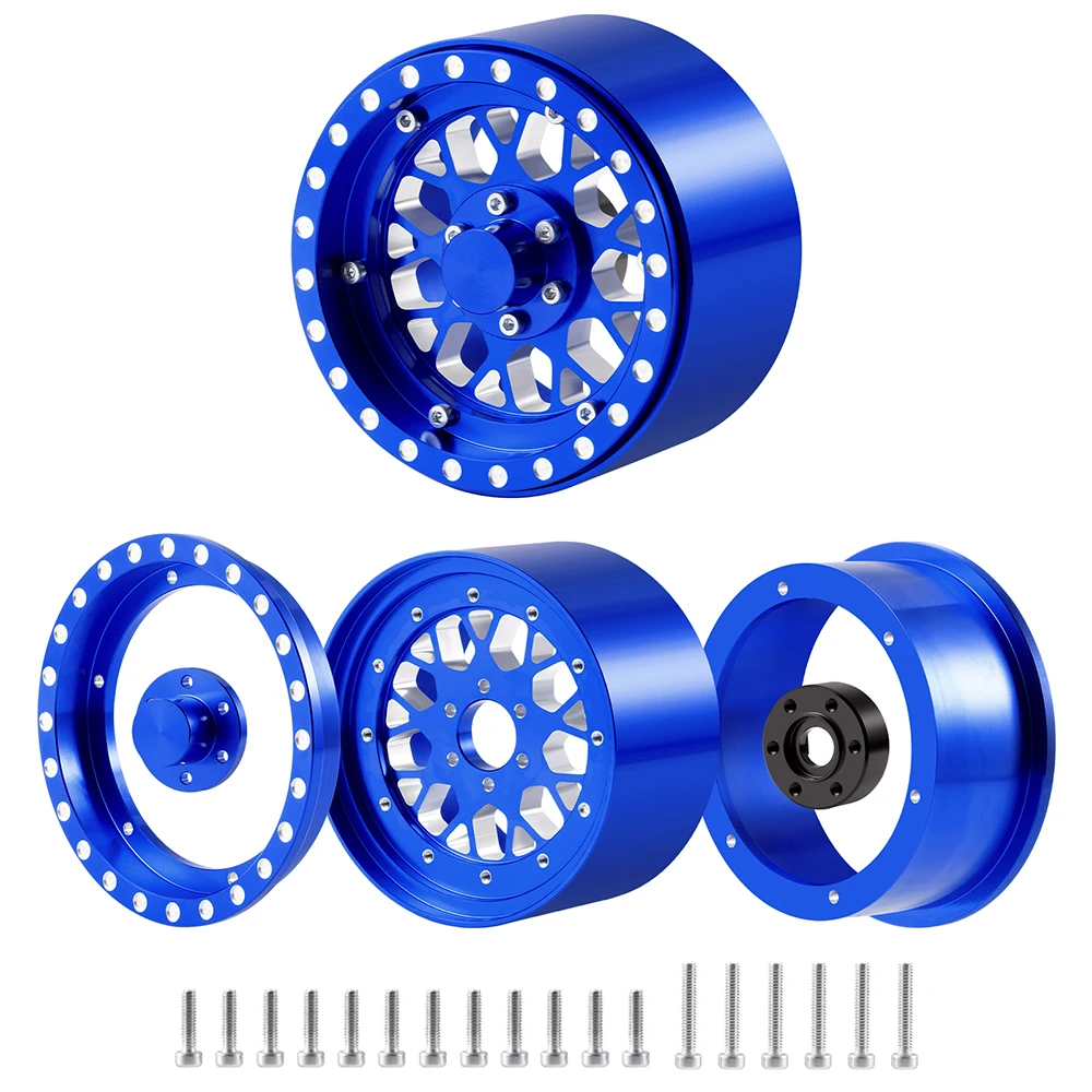 AXSPEED 4 pièces en alliage d'aluminium 2.2 pouces 39mm de large jantes à billes moyeux pour Axial RBX10 Wraith 90048 RR10 1/10 pièces de voiture RC